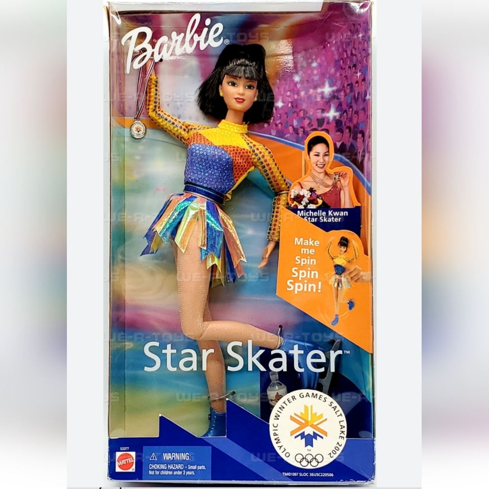 NEW RARE NIB BARBIE MICHELLE KWAN OLYMPIC WINTER GAMES Star Skater Doll 2002